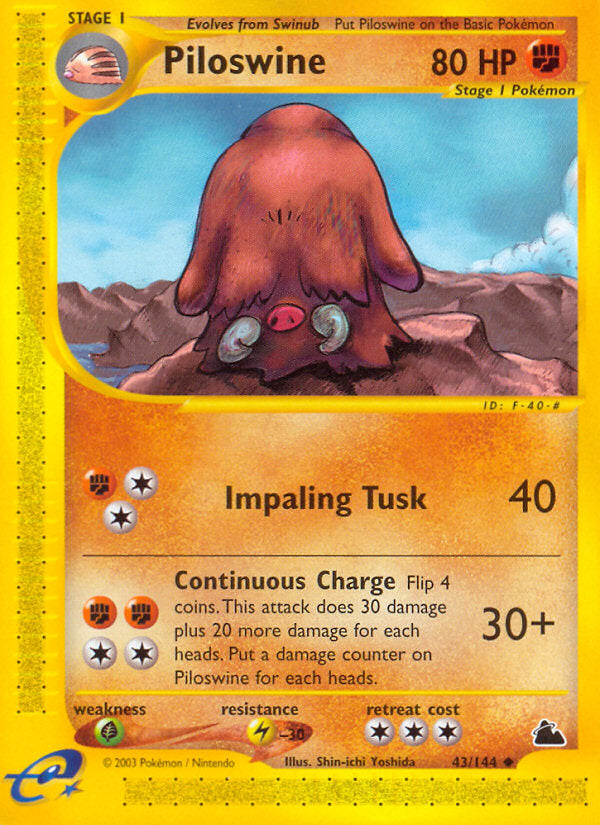 E-Series Skyridge Piloswine #43/144